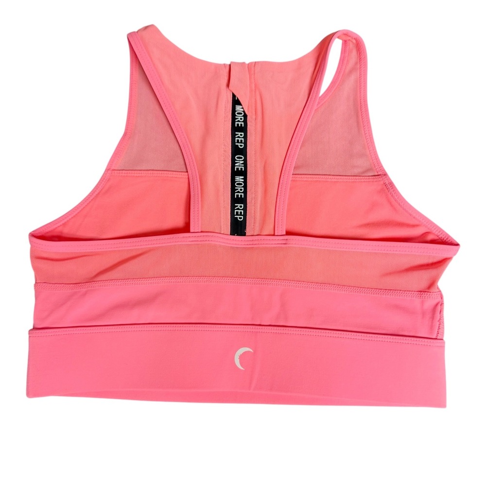 ZYIA Active All Star Bra Neon Coral Flower Power - Picture 4 of 6